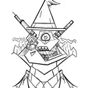 bill cipher in gravity falls tattoo design idea