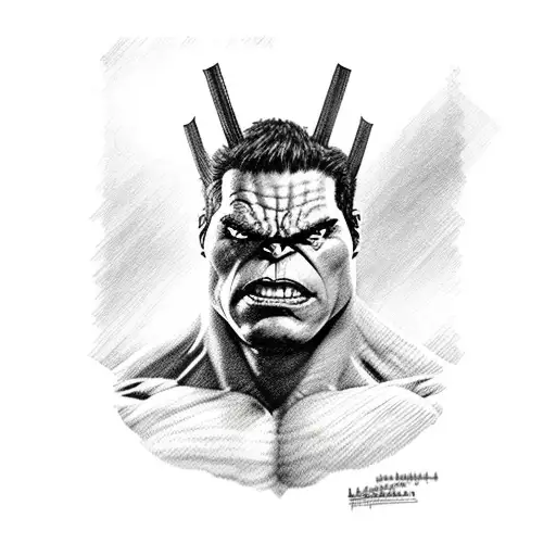 hulk tattoo design idea