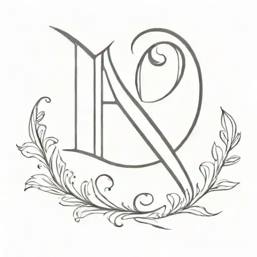 symbolize love for dad who passed away with his initials H.S. tattoo design idea