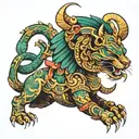 Pre-Hispanic Quetzalcoatl and Jaguar Warrior full body tattoo design idea