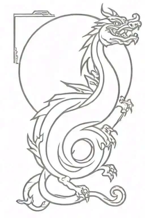 korean dragon tattoo design idea