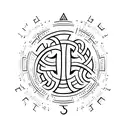 A minimalist tattoo of a Nordic rune symbolizing strength and knowledge tattoo design idea