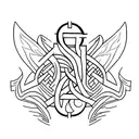 A minimalist tattoo of a Nordic rune symbolizing strength and knowledge tattoo design idea