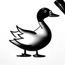 duck tattoo design idea