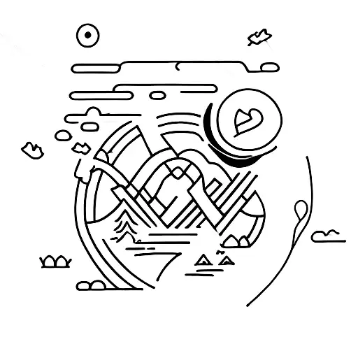 Symbolic representation of overcoming anxiety tattoo design idea