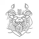 Symbolic representation of overcoming anxiety tattoo design idea