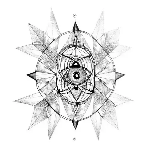 dream catcher with illuminati tattoo design idea