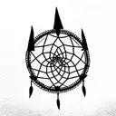 dream catcher with illuminati tattoo design idea