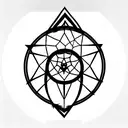 dream catcher with illuminati tattoo design idea