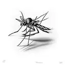 mosquito biting tattoo design idea