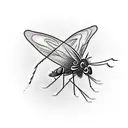 mosquito biting tattoo design idea