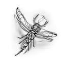 mosquito biting tattoo design idea
