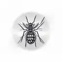 mosquito biting tattoo design idea