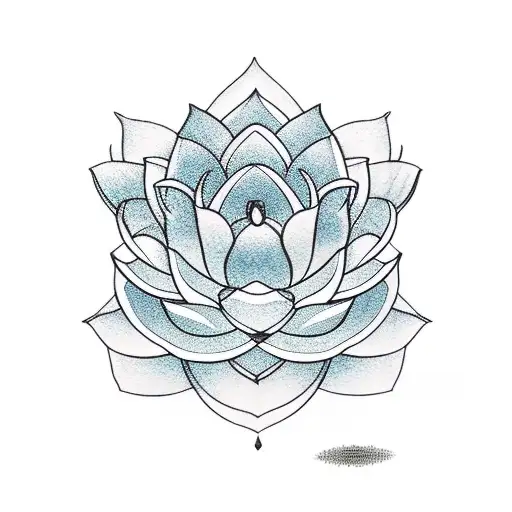 witch knot with lotus flower tattoo design idea