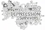 depression survivors tattoo design idea