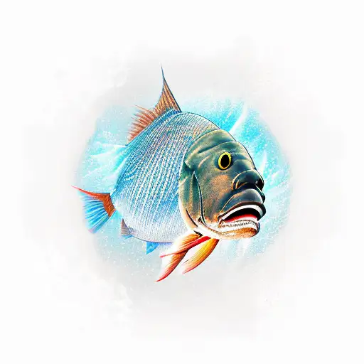 redfish tattoo design idea
