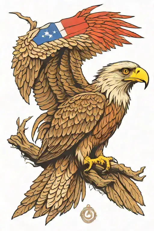 philippine eagle with philippine flag tattoo design idea