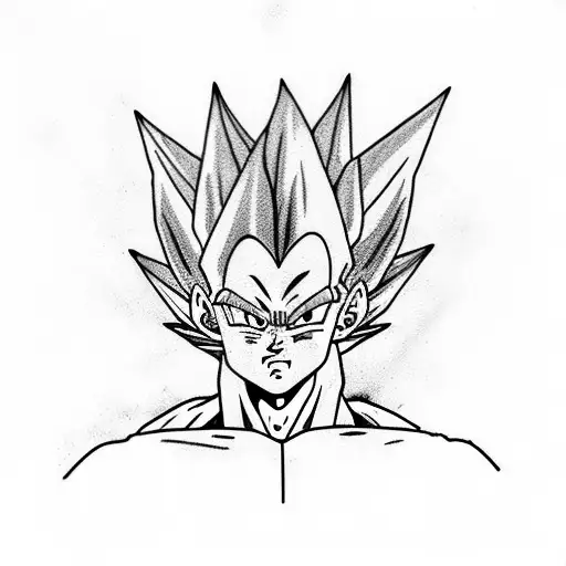 Vegeta (Dragon Ball) Tattoo Design