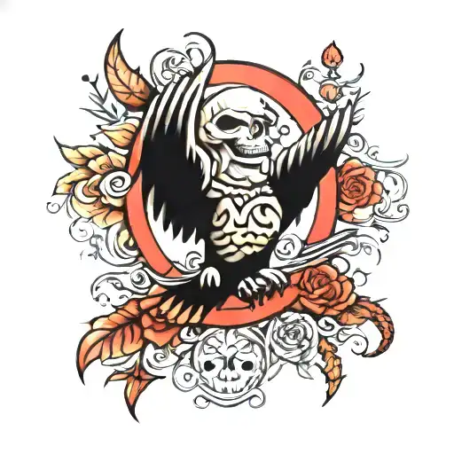 American traditional filler pieces incorporated tattoo design idea