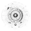 A celestial map of the solar system with the planets aligned in their correct order tattoo design idea