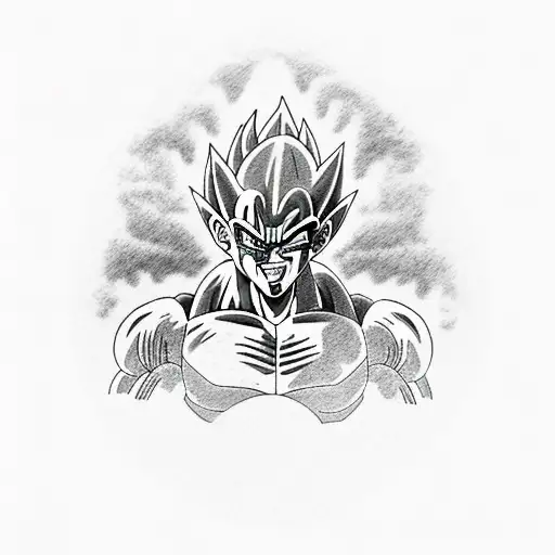 Vegeta jiren  tattoo design idea