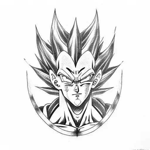 Vegeta tattoo design idea