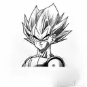 Vegeta tattoo design idea