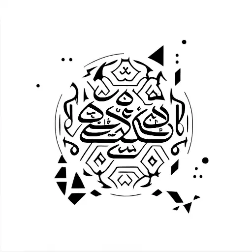 arabic word tattoo design idea