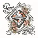 Diamond with words " you learn to live pressure when its the only thing you feel" tattoo design idea