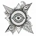 seraphim eye tattoo design idea