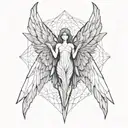 seraphim angel tattoo design idea
