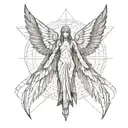 seraphim angel tattoo design idea