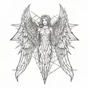 seraphim angel tattoo design idea