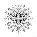 A unique tattoo design of a snowflake tattoo design idea
