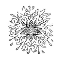 A unique tattoo design of a snowflake tattoo design idea