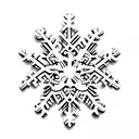 A unique tattoo design of a snowflake made up of tiny management assistant tools, showcasing your occupation in a creative and elegant way tattoo design idea