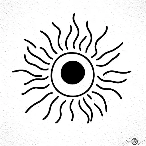 sun crying  tattoo design idea