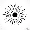 sun crying  tattoo design idea