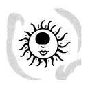 sun crying  tattoo design idea