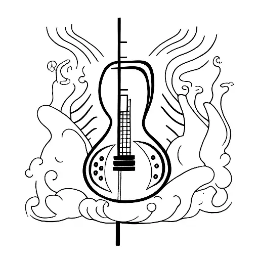 Bass guitar tattoo design idea