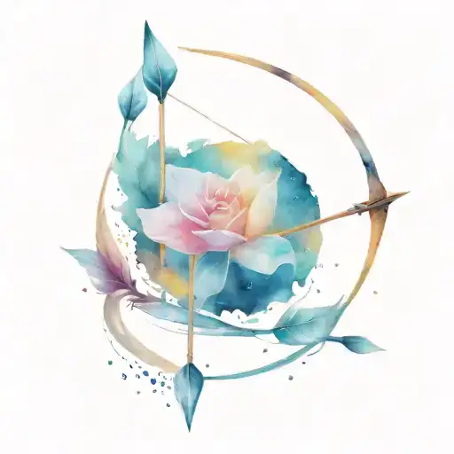 bow and arrow design tattoo design idea