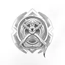 black trust no one text and a snake with an cool design tattoo design idea