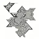 crazy Escher impossible patterns down arm tattoo design idea
