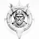 stoicism with Spartans warriors tattoo design idea
