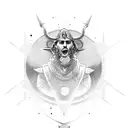 stoicism with warriors tattoo design idea