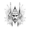 stoicism with warriors tattoo design idea