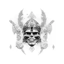 stoicism with warriors tattoo design idea