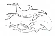 orca whale tattoo design idea