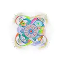 family tattoo with the names Sabina, Temari, and Meda incorporated into the design to represent your interconnected  tattoo design idea