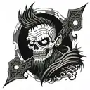 totenkopf  Bart runen tattoo design idea